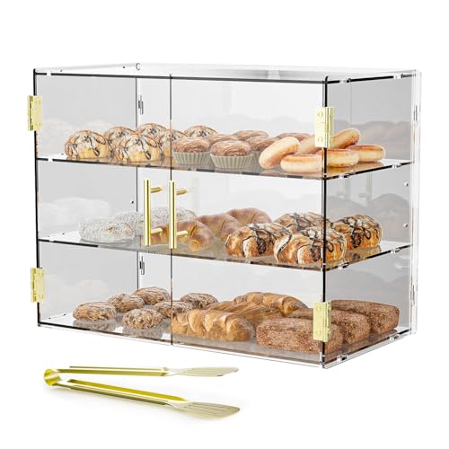 3 Tiers Countertop Bakery Display Case - size: 3 Tiers