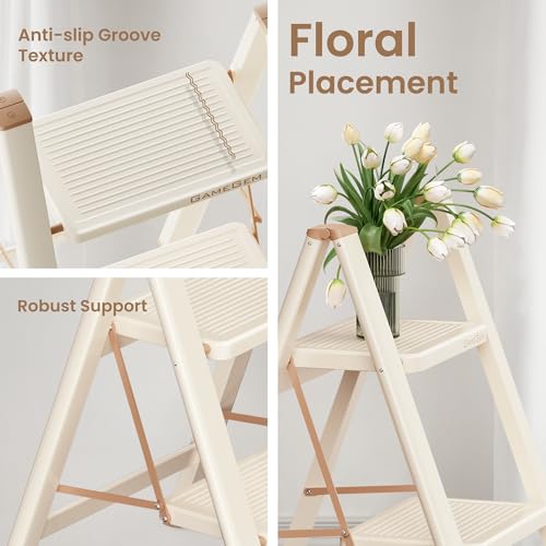 2 Step Ladder, Folding Step Stool with Anti Slip Widened Pedal - size: 2 Step