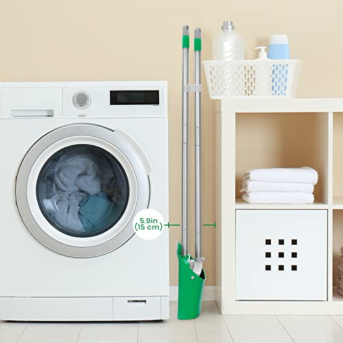 TreeLen Broom and Dustpan Set - Simplify Cleaning Your Home Ktichen Office with Ease - color: Green