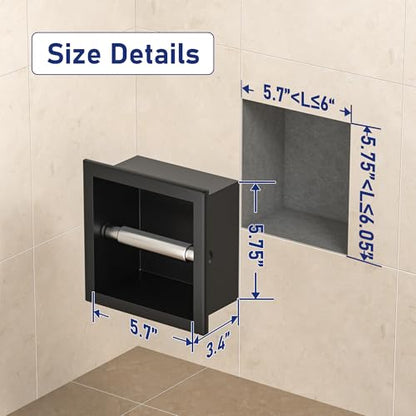 Toilet Paper Holder for Bathroom Renovation - color: Matte Black
