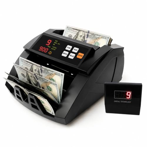H-A16 Money Counter Machine - UV/MG/IR Detection, Value Count, 1100 Pcs/Min - color: A16-black