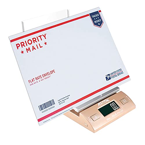Acteck 86LBx0.1OZ Gold Digital Shipping and Postal Scale with Batteries, USB Cable and AC Plug - size: 86LB Gold