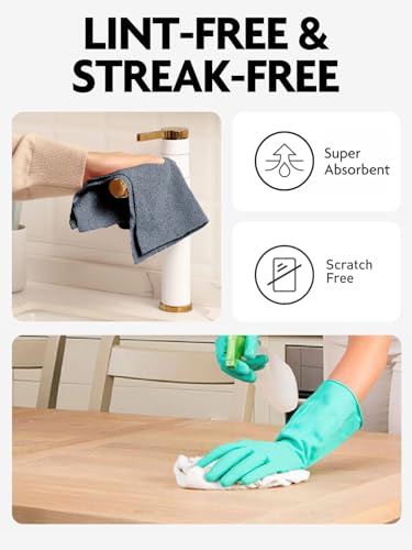 Fantasticlean Microfiber Cleaning Cloth Rolls -150 Sheets (White, Dimgrey) - color: White and Dimgray, size: 150 pack