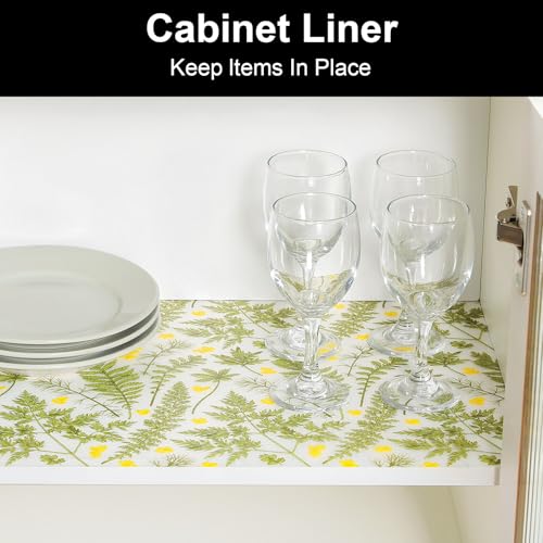 Cooyes Shelf Liner Drawer Liners, Shelf Liners for Kitchen Cabinets - color: Fern Green, size: 17.7"W x 236"L