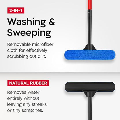 Tyroler Professional Telescopic Window Squeegee for Home, 12"-110"