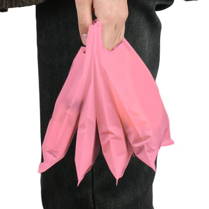 Pink 100 PCS Small Gift Bags, 6"x8" Goodie Party Favor Bags with Handle, Treat Retail Pouches for Kids Birthday, Christmas, Small Business - color: Pink-100PCS