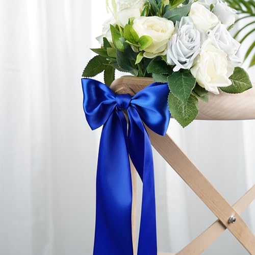 Royal Blue Double-Faced Satin Ribbon, 3 Inch x 10 Yards - color: Cobalt Blue