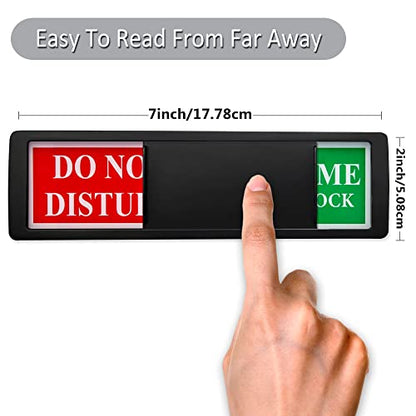 Do Not Disturb Welcome Door Sign, Privacy Sign for Home Office Restroom Conference room, In Meeting Sign NonScratchingStrong Magnet with DoubleSided AdhesivesEasy to Read & Slide (Black & Green