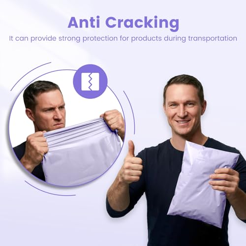 Metronic Poly Mailers 10x13 50 Pack, Small Durable Self Seal Shipping Bags - color: Lilac Purple, size: 10x13 50PC