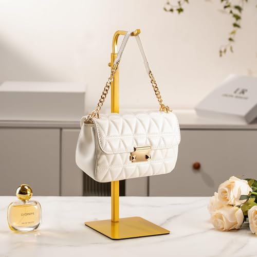 2-Pack Adjustable Tabletop Purse & Banner Display Stands, Gold - color: Gold