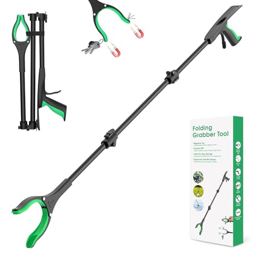 51" Heavy Duty Grabber Reacher Tool, Black & Green