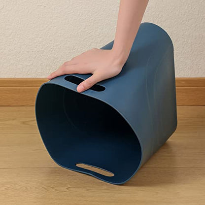 rejomiik Small Bathroom Trash Can, 3.5 Gallon Slim Garbage Can, Teal Blue - color: Teal Blue, size: 1 pack