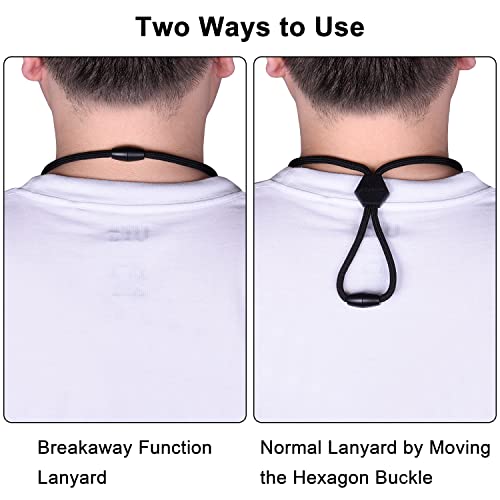 Wisdompro ID Badge Holder with Breakaway Safety Lanyard, Vertical Black - color: Black