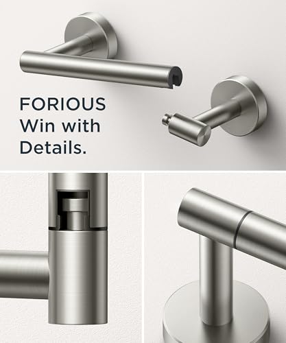 FORIOUS Commercial Toilet Paper Holder Wall Mount Bathroom Tissue Holder - color: Stainless Steel