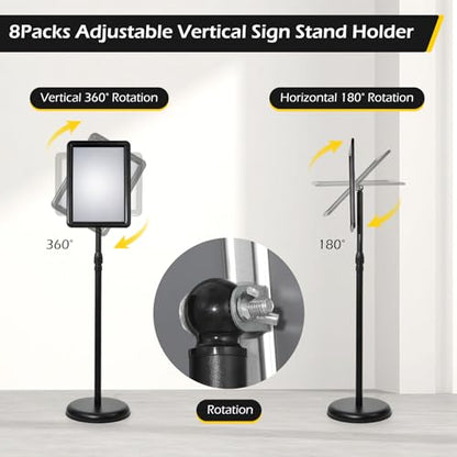 Dyna-Living Sign Stands for Display 8.5 X11 8 Packs Sign Holder Stand - size: 8.5'' x 11''-8 Pack