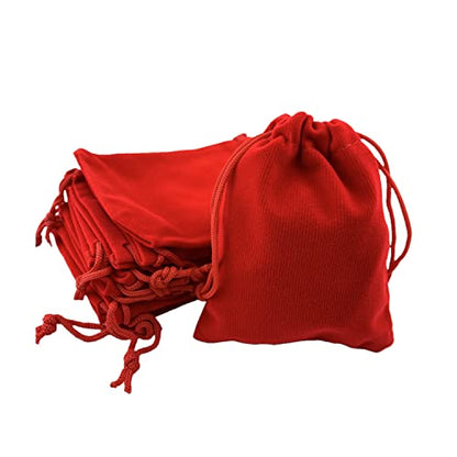 Palmhomee Pack of 48 3x4 Inch Velvet Drawstring Bags Gift Bag Velvet Pouch For Jewelry Wedding and Party Favor (Red) - color: Red