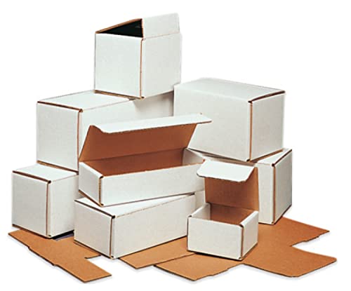 Secure Seal Shipping Boxes - 3x3x1" Mailers - White Foldable Corrugated Cardboard Packaging for Mailing, Moving, Storage, and Organizing - Strong Lightweight Foldable (Bulk 50 Pack) - size: 3x3x1 Pack of 50