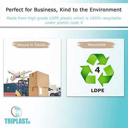 Triplast 100 x A4 Printed Document Enclosed Wallet (328 x 230 mm) | Peel & Seal Clear Plastic Envelopes/Sleeves/Pockets/Wallets | Attach Invoices, Packing Lists & Delivery Notes to Parcels