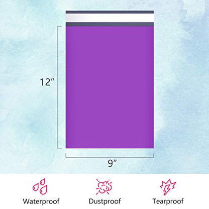 UCGOU Small Poly Mailers 9x12 Inch Purple 200 Pack Plastic Shipping Bags - color: Purple, size: 9X12" 200PC