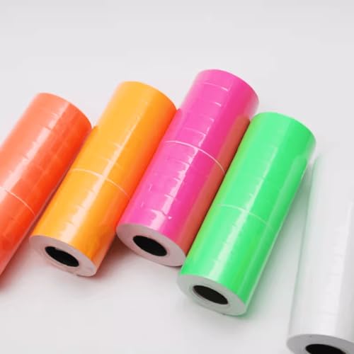 MX-6600 Price Labels | Double Line Pricemarker Labels Paper for MX-6602/YH-689/G6600/CN-6600EOS | Price Gun Stickers |10 Rolls/5000pcs, Without Gun (Pink) - color: Pink