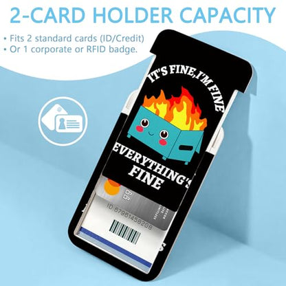 Gctriki Dumpster on Fire Lanyards for ID Badges, Funny Badge Holder Clip - color: Black Dumpster