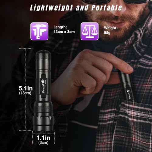 395nm UV Flashlight Adjustable Black Light