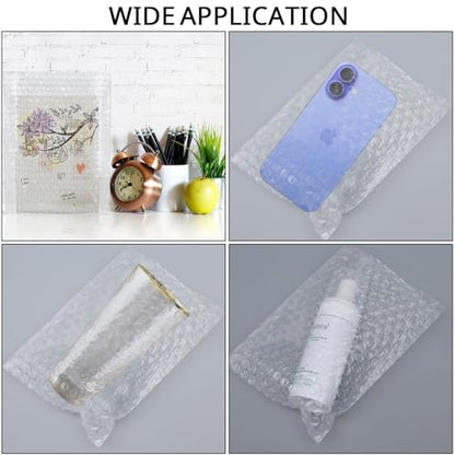 200 Pack 4" x 6" Bubble Out Bags Pouches, Double-Walled Bubble Cushioning Pouches Wrap Bags for Packing, Moving, Shipping, and Storage