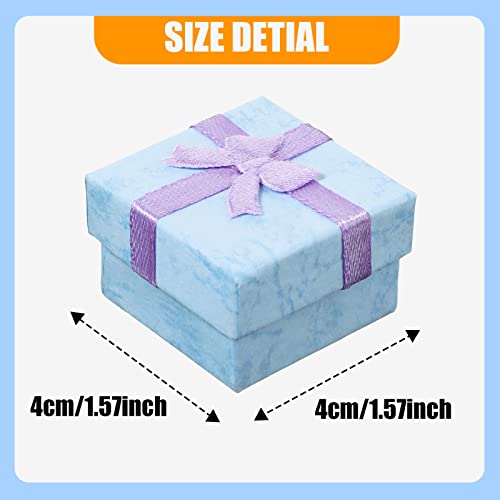 Sureio 24 Pack Jewelry Gift Boxes Cases Cotton Filled Cardboard Paper Box