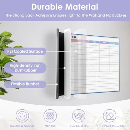 MaxGear Weekly Dry Erase Calendar Whiteboard for Wall 24 x 16 Inch - size: 24" x 16" Weekly