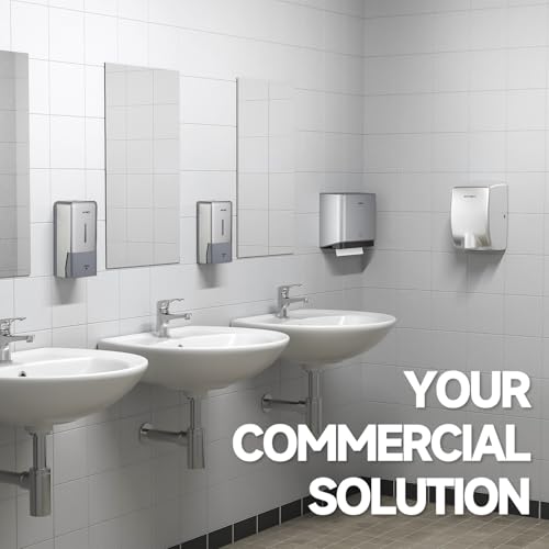 anydry Liquid Hand Soap Dispenser Wall Mounted 27oz Large Capacity Silver - color: Refined Silver