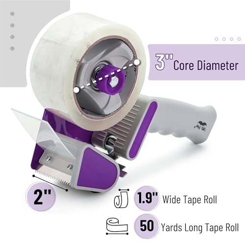 Mr. Pen- Heavy Duty Packing Tape Dispenser Gun, 2 Inch - color: Purple, size: 2 Pack