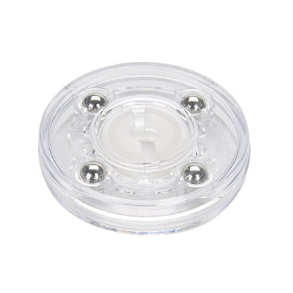 TamBee 4 Pack 2 Inch Acrylic Lazy Susan Turntable Organizer, 360° Rotation Display Base, White Acrylic for Spice Rack, Cake, Kitchen Cabinet, Pantry Decorating - size: 2 inch Clear