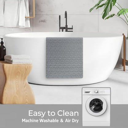 Non Slip Bathtub Mat for Bath Tub Shower - 241 Vacuum Suction Cups - color: Gray, size: 28" x 16" (Rectangular)