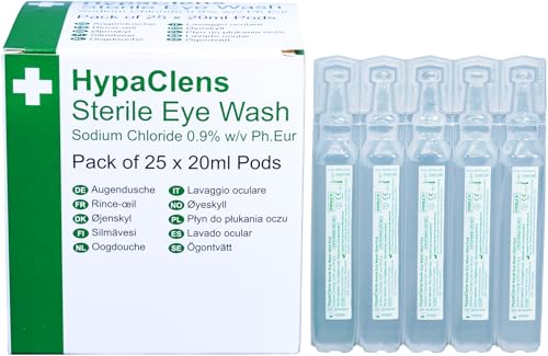 HypaClens Saline Eye Wash Pods, (Pack of 25)