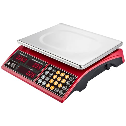 66lb Digital Commercial Kitchen Scale with Price Computing - color: Stainless Steel Scale Pan-Large Size-RED LED