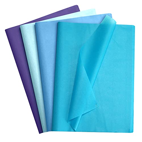 Fuutreo 300 Sheet Kraft Tissue Paper Bulk 14x20'' Wrapping, Blue Series - color: Blue Series