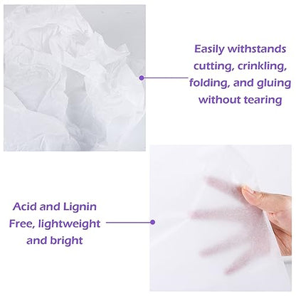 Simetufy 115 Sheets 20x30 White Tissue Paper for Gift Bags - color: white, size: 115 sheets