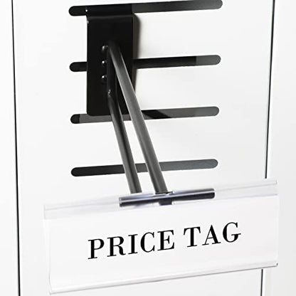 Oudain 8 Inch Slatwall Hooks with Label Holder,25 Pcs