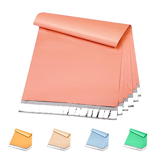 Metronic Poly Mailers 10x13 100PC Small Shipping Bags Envelopes for Clothes - color: Peach Pink, size: 10x13 100PC