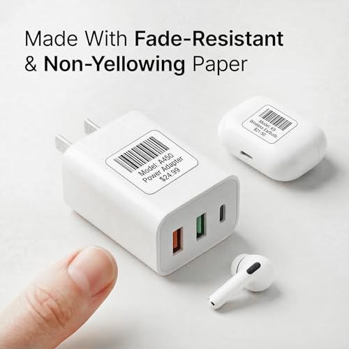 1" X 1" Matte White Printable Labels (30 Sheets, 1890 Stickers) - size: 1" X 1"