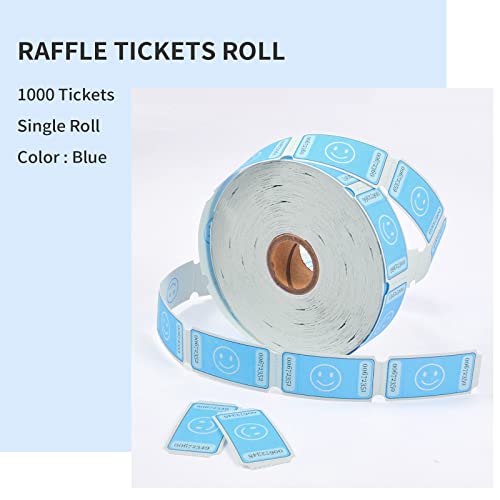LLIKED Smile Raffle Tickets Roll 1"x2" for Events 1000 Blue - color: Blue
