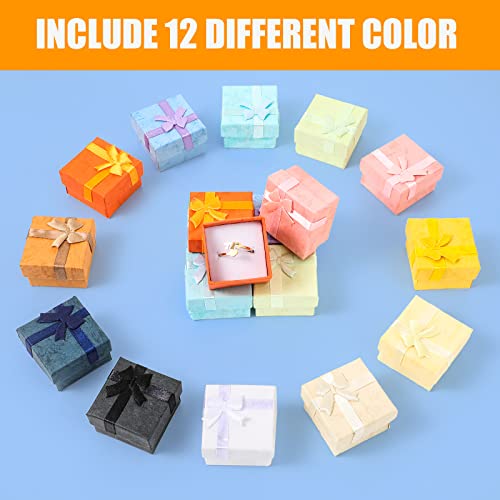Sureio 24 Pack Jewelry Gift Boxes Cases Cotton Filled Cardboard Paper Box
