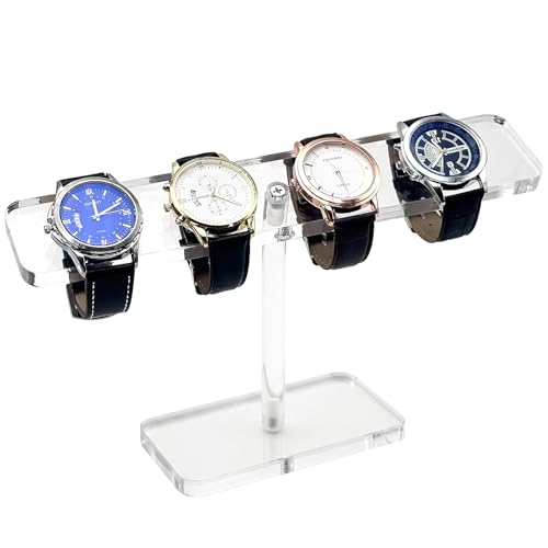 Watch Display Stand Acrylic, Bracelet Jewelry Holder Rack Countertop, Clear - color: Clear