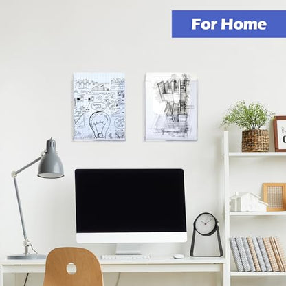 Ripeng 8 Pack Acrylic Brochure Holder Wall Mount, 8 x 11.5 Inch - style: Vertical
