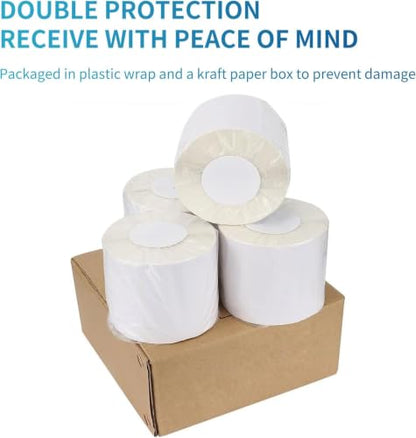 9527 Product 4x6 Blank Direct Thermal Shipping Labels for Zebra 2844 Zp-450 Zp-500 Zp-505 Direct Thermal Labels Printers, Eltron Printer, 250 Label per Roll,Total 16 Rolls 4000 Label - color: Roll, size: 16 Rolls | 4000 Labels