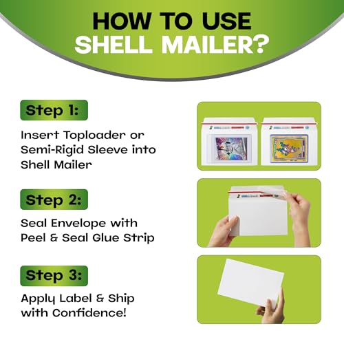 Shell Mailer Incognito Trading Card Envelopes for Shipping 50 Card Mailers - color: 50 Pack - Incognito