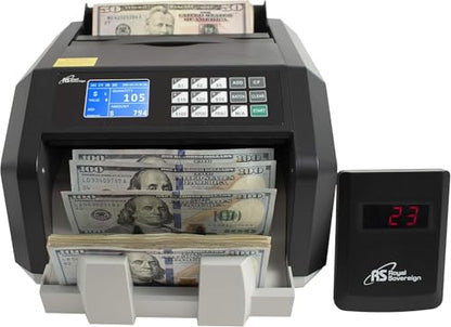 Royal Sovereign USD High Speed Money Counter, with Value Counting, Add and Batch Mode, UV/MG/IR Counterfeit Bill Detection for Small Business (RBC-ES250N)