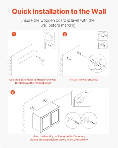 VEVOR Laundry Room Wall Cabinet, 2-Tier Wall Mounted Hanging Cabinet with Adjustable Shelf, 36 in Cupboard Storage with 2 Doors, for Kitchen, Bathroom, Laundry, 16 x 36 x 24 in (D x W x H), White - size: 36 Inch, style: 2 Doors