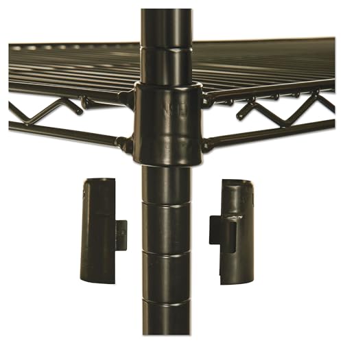 Alera NSF Certified Industrial Four-Shelf Wire Shelving Kit, 36w x 24d x 72h, Black - color: Black, size: 36" x 24" x 72"