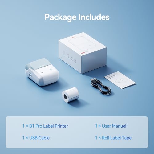 NIIMBOT B1Pro Label Maker, 300DPI HD Sticker Printer for Photo, Light Blue - color: Light Blue